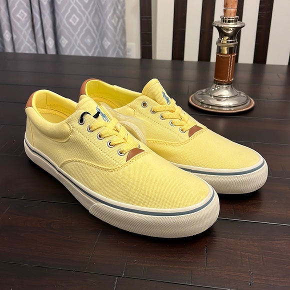 Polo Ralph Lauren Thorton II SK VLC boat deck shoes sneakers Banana Peel Men’s